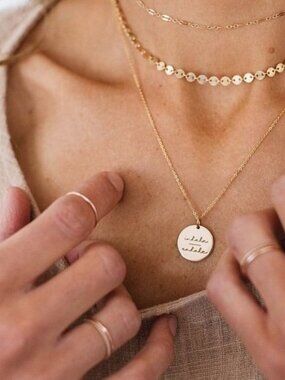 Inner Peace Mantra Minimalist Pendant Necklace